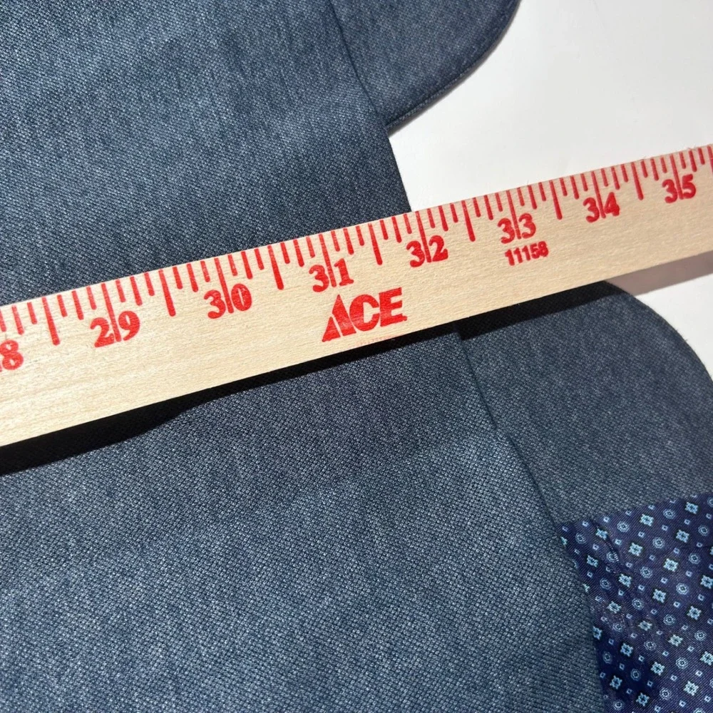 SYNRGY 3XL 54 56 Sport Coat Poly Rayon Blend Blue Two Button  Vented Formal